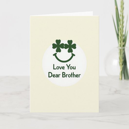 Carte Simple Frère Je T'Aime (Devant)