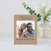 Carte Simple Fun Demandez au futur marié Photo (Debout devant)