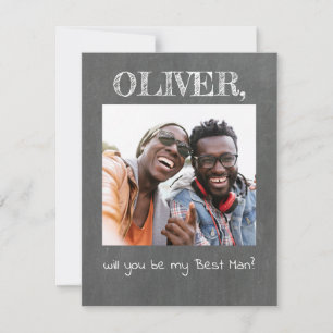 Carte Simple Fun Vous serez mon témoin Photo