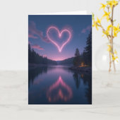 Carte Simple Glowing Heart Reflection Card (Fleur jaune)