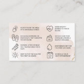 Carte simple Gold Brows (Dos)