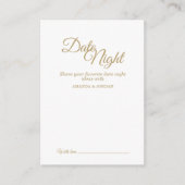 Carte simple Gold Calligraphy Date Night (Devant)