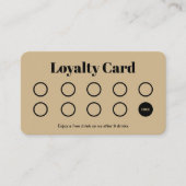 Carte simple Gold Chic Beauty Salon Loyalty Punch (Devant)