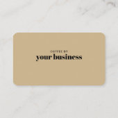 Carte simple Gold Chic Beauty Salon Loyalty Punch (Dos)