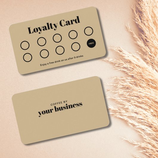 Carte simple Gold Chic Beauty Salon Loyalty Punch