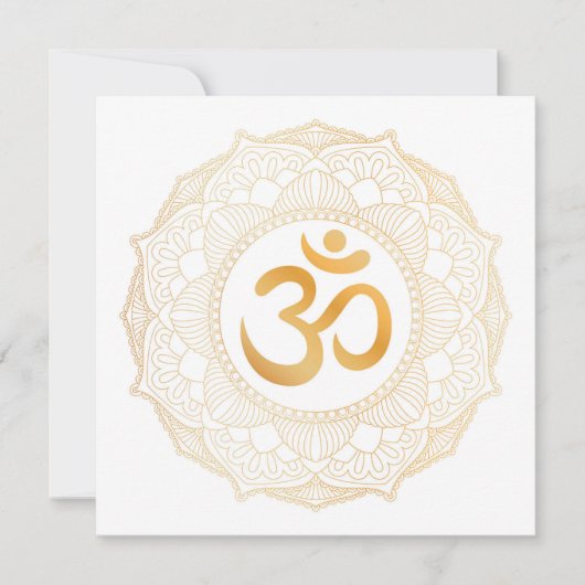 Carte simple: GOLD MANDALA & OHM (Devant)