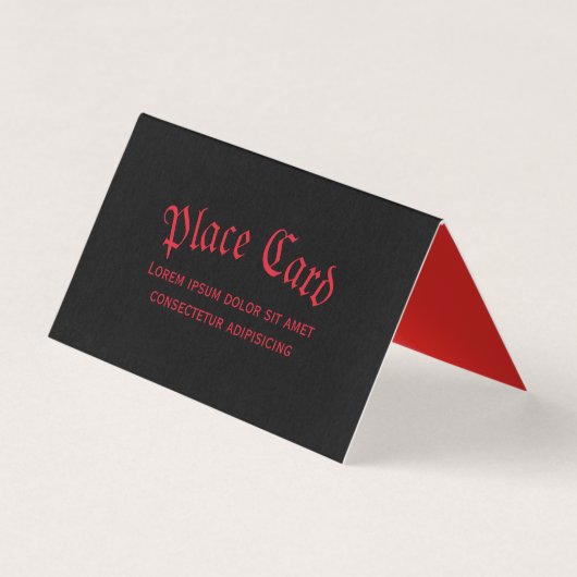 Carte simple gothique rouge et noire (Front)