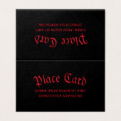 Carte simple gothique rouge et noire (Outside Unfolded)