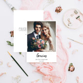 Carte Simple Gracias Mariage Espagnol Photo Merci