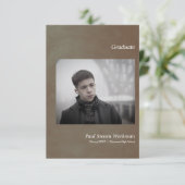 Carte Simple Graduation Announcement Custom Photo (Debout devant)