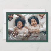 Carte Simple Green Cherish Script 2 Photo Noël (Devant)