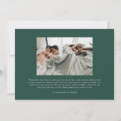 Carte Simple Green Cherish Script 2 Photo Noël (Dos)
