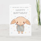 Carte Simple Harry Potter - Anniversaire de Dobby (Devant)