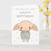 Carte Simple Harry Potter - Anniversaire de Dobby (Fleur jaune)