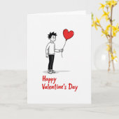 Carte Simple Heart Balloon Love Card (Fleur jaune)