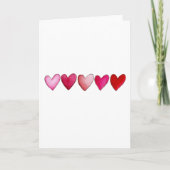 Carte Simple Hearts Hand Drawn Minimalistic Valentine's  (Devant)