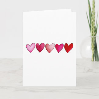 Carte Simple Hearts Hand Drawn Minimalistic Valentine's 