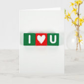 Carte Simple I Love U (Fleur jaune)