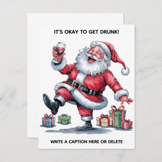 Carte simple It's Okay To Get Drunk™ (Devant / Derrière)