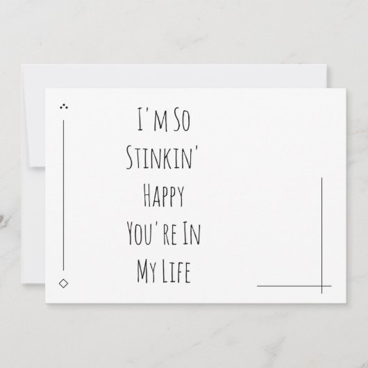 Carte Simple « Je suis tellement Heureux que Tu sois dan (Devant)
