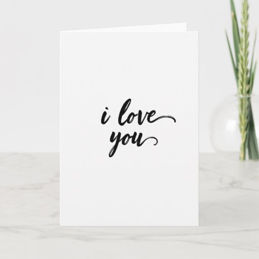 Carte simple « Je t'aime » (Devant)