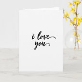 Carte simple « Je t'aime » (Fleur jaune)