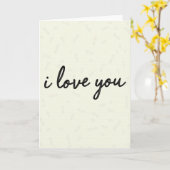 Carte Simple Je T'Aime (Fleur jaune)