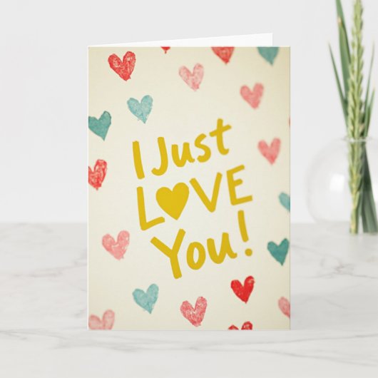 Carte Simple Je T'Aime (Devant)