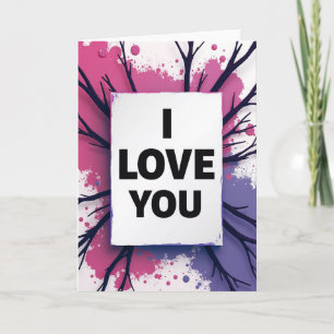 Carte Simple Je T'Aime Branches