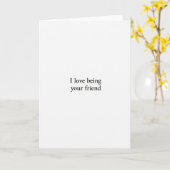 Carte simple Je t'aime comme ami (Fleur jaune)