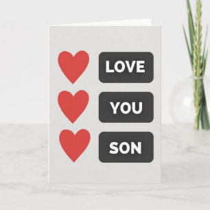 Carte Simple Je T'Aime Fils
