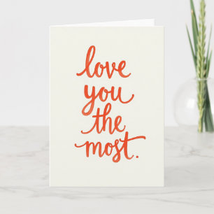 Carte simple « Je t'aime le plus »