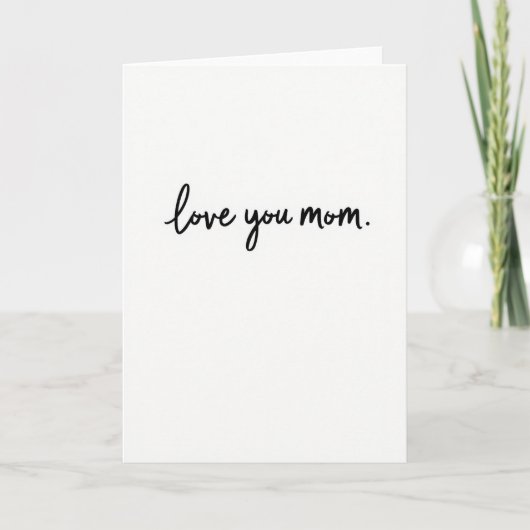 Carte Simple « Je t'aime maman » (Devant)