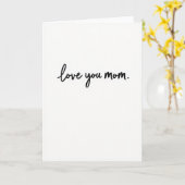 Carte Simple « Je t'aime maman » (Fleur jaune)