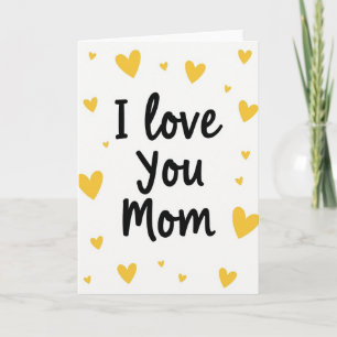 Carte simple 'Je t'aime maman'