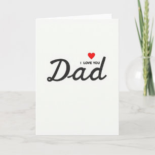 Carte Simple Je T'Aime Papa