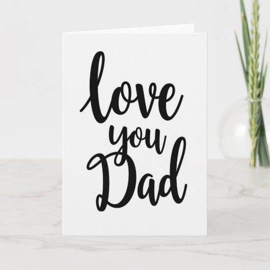 Carte simple « Je t'aime Papa » (Devant)