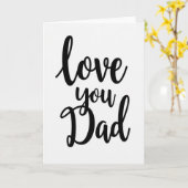Carte simple « Je t'aime Papa » (Fleur jaune)