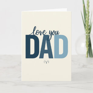 Carte Simple Je T'aime Papa