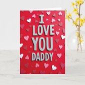 Carte Simple Je T'Aime Papa (Fleur jaune)