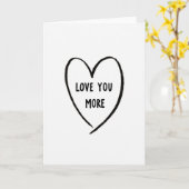 Carte Simple Je T'Aime Plus (Fleur jaune)