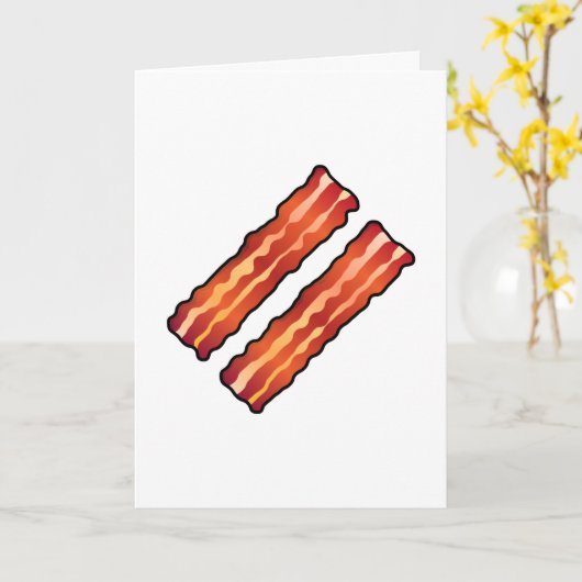 Carte Simple Je t'aime plus que le Bacon (Fleur jaune)