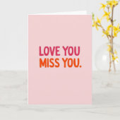 Carte Simple Je T'Aime Tu Me Manques (Fleur jaune)