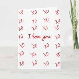 Carte Simple Je T'Aime Xo
