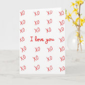 Carte Simple Je T'Aime Xo (Fleur jaune)