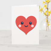 Carte Simple Joyeux Cœur (Fleur jaune)