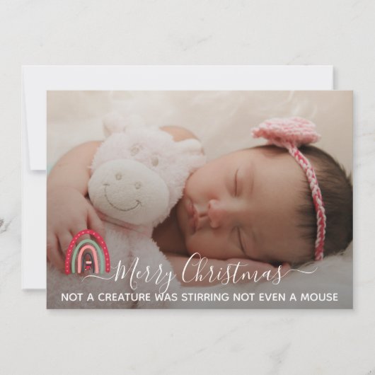 Carte Simple Joyeux Noël Photo (Devant)
