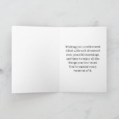 Carte Simple Joyeux Retraite Félicitations Moderne  (Intérieur)