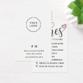 Carte simple Lash Aftercare Eyelash Extensions (Bureau)