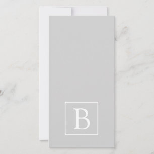 Carte Simple Light Grey monogram